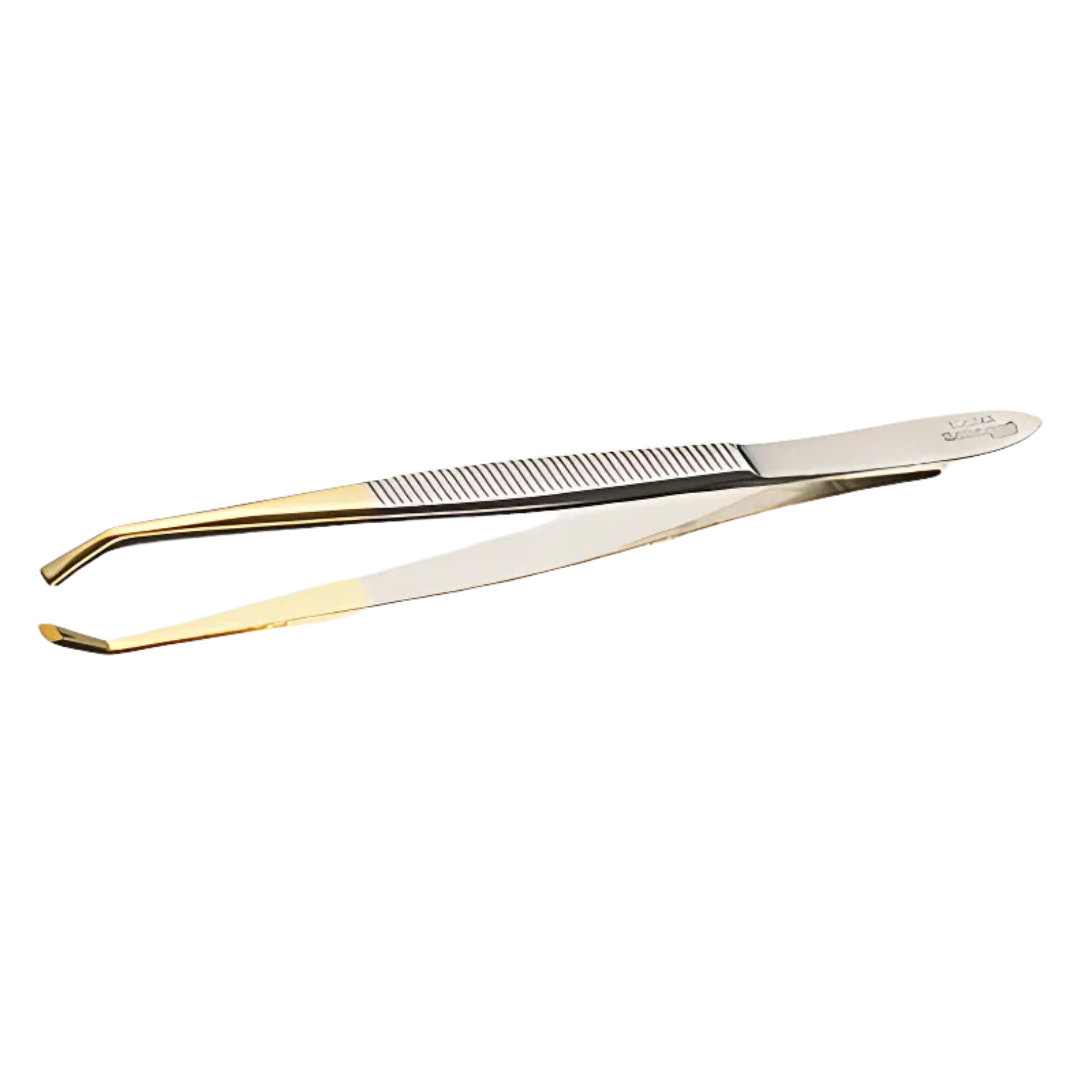 Pinzette abgewinkelt mit Goldspitze Pinzette abgewinkelt mit Goldspitze