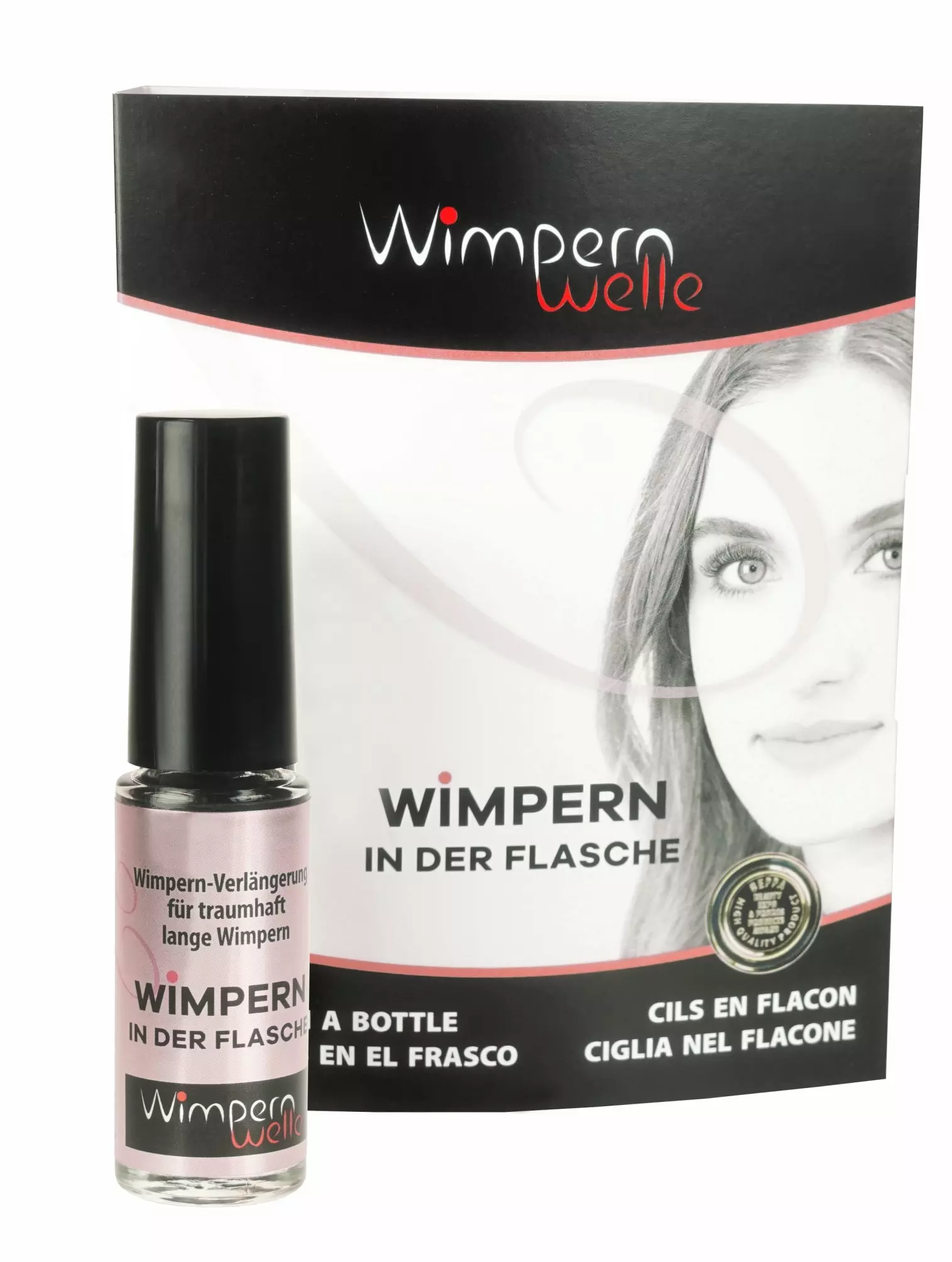 Wimpern in der Flasche, schwarz Wimpern in der Flasche, schwarz