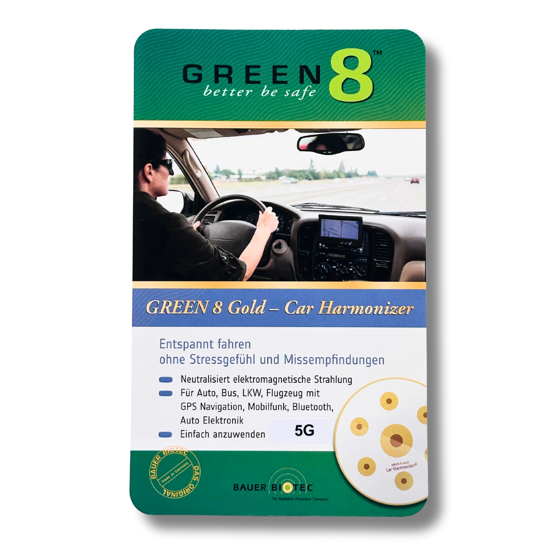 Green 8 - Car Harmonizer 5G Chip Ø 88mm Green 8 - Car Harmonizer 5G Chip Ø 88mm