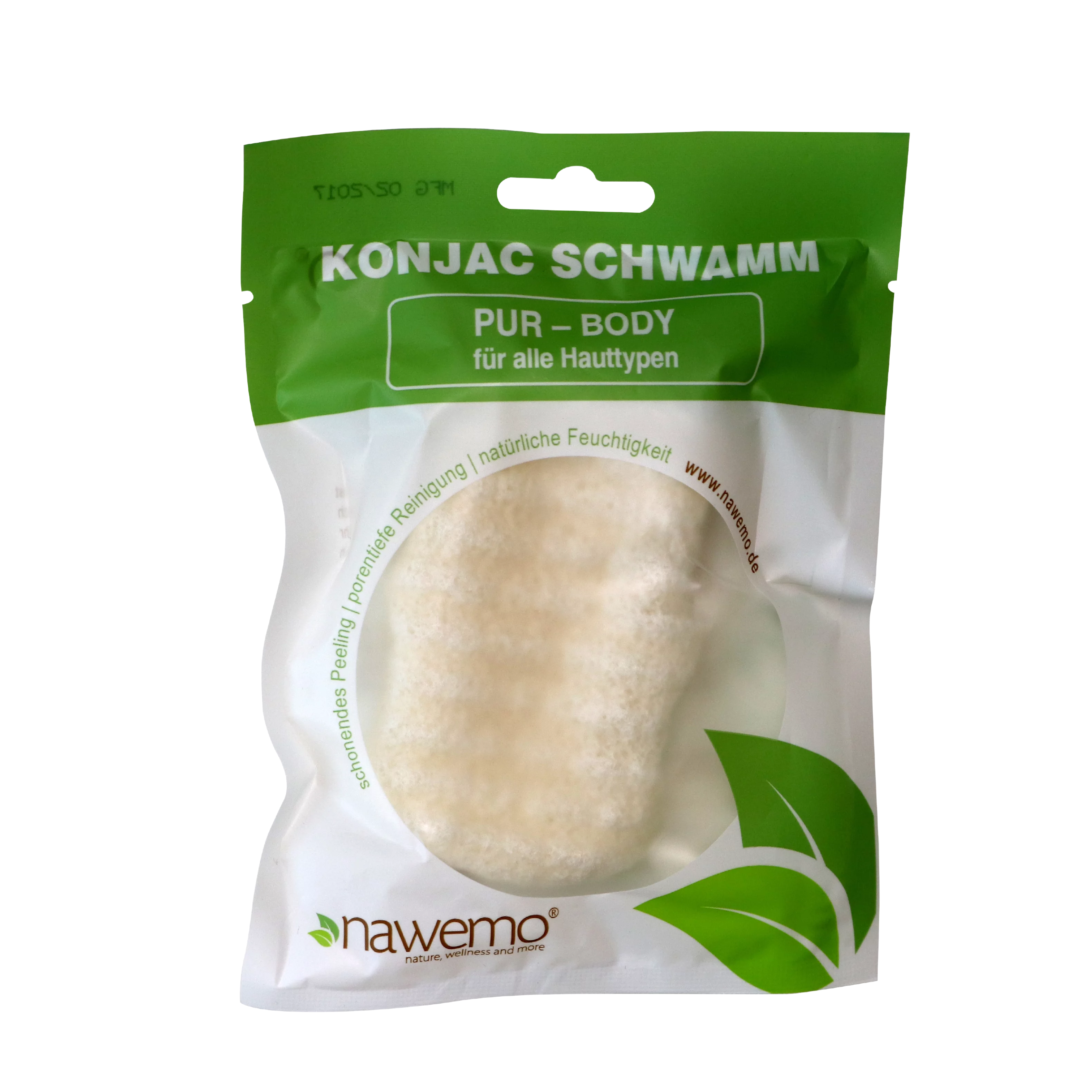 Konjac Körperschwamm Pur oval Konjac Körperschwamm Pur oval