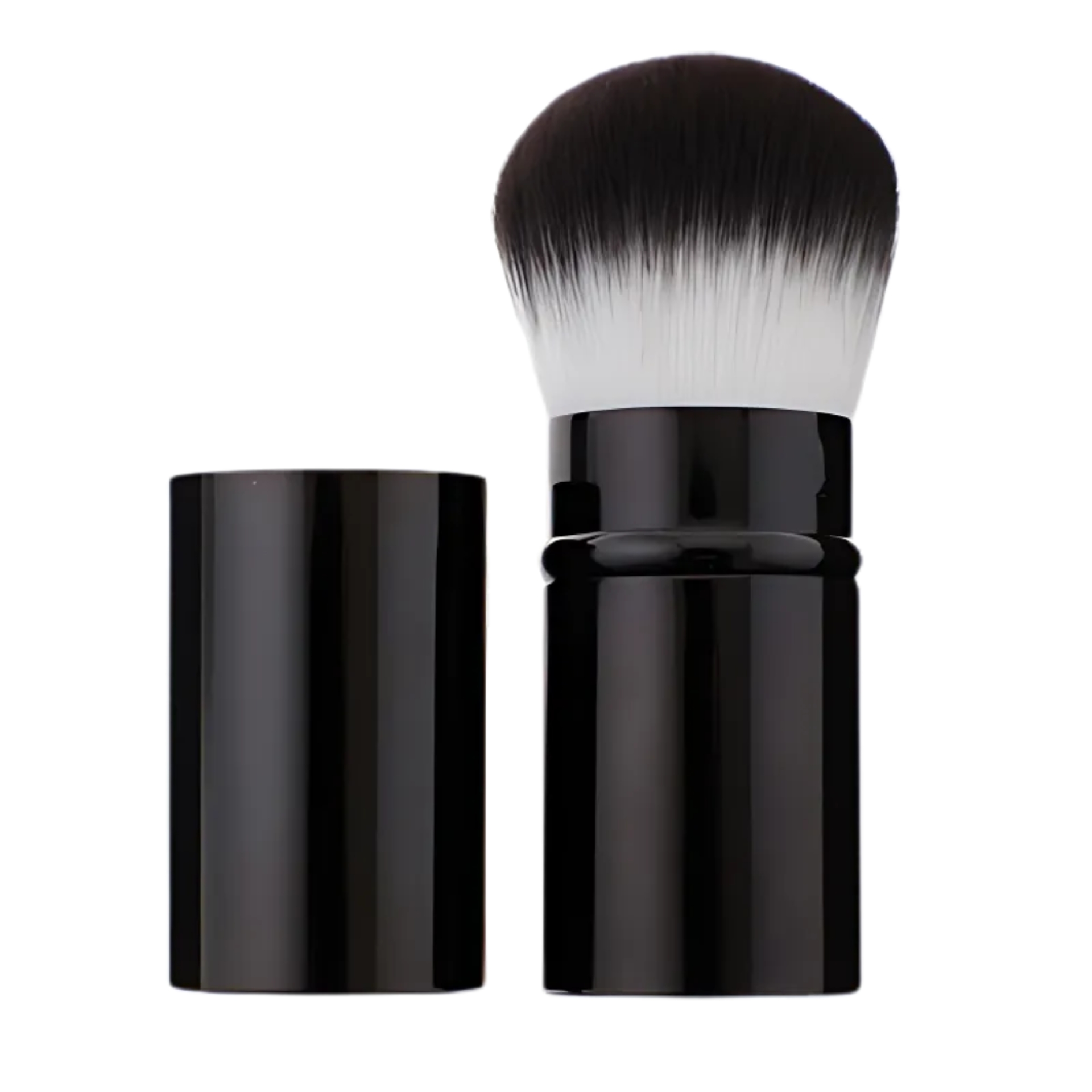 Taschen-Puder-Pinsel, schwarz, rund-oval-fest Taschen-Puder-Pinsel, schwarz, rund-oval-fest