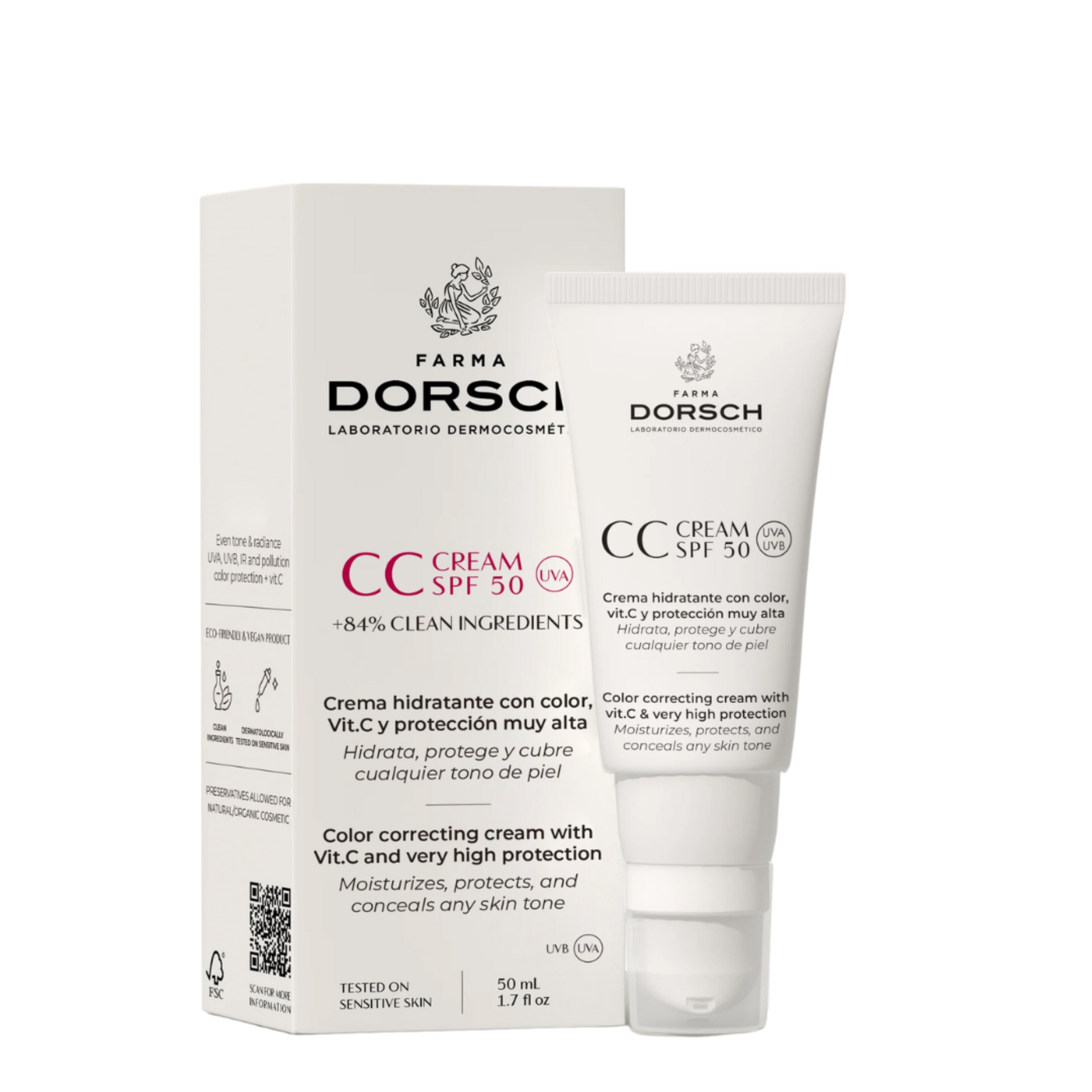 Getönte Gesichtscreme SPF 50 CC Cream