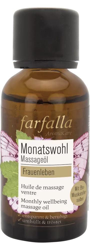 Frauenleben Muskatellersalbei Monatswohl Massageöl Frauenleben Muskatellersalbei Monatswohl Massageöl